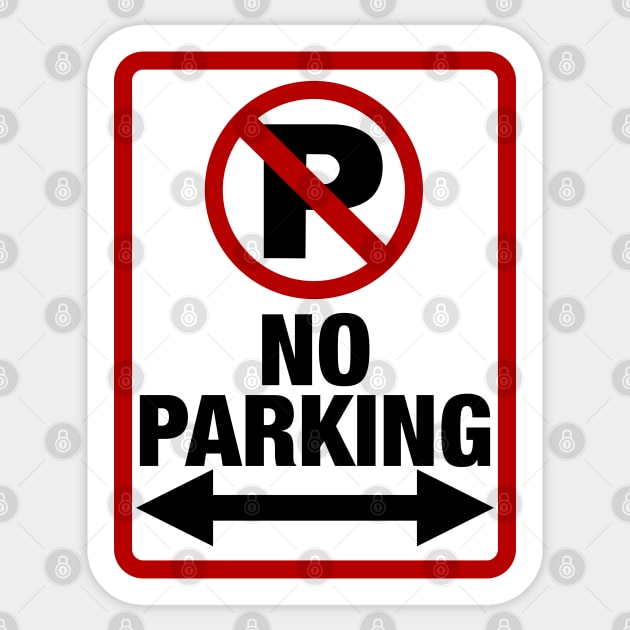 No Parking Sticker by Randomart